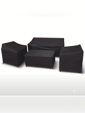 Black Outdoor Patio Furniture Covers - Set of 4